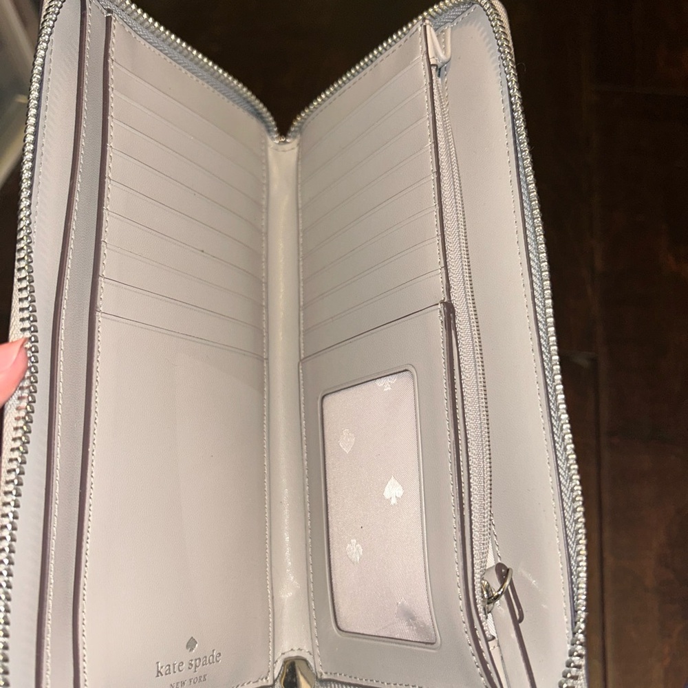 Kate Spade Gray Wallet with Zip-Around Closure - Picture 10 of 11